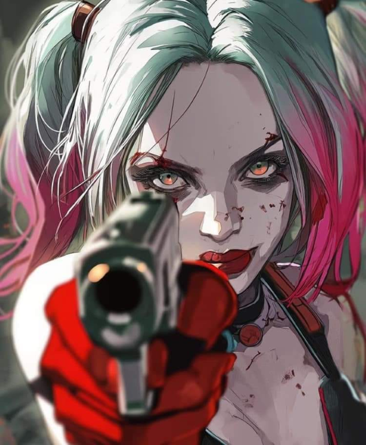 Harley Quinn With Gun 638 Print Poster