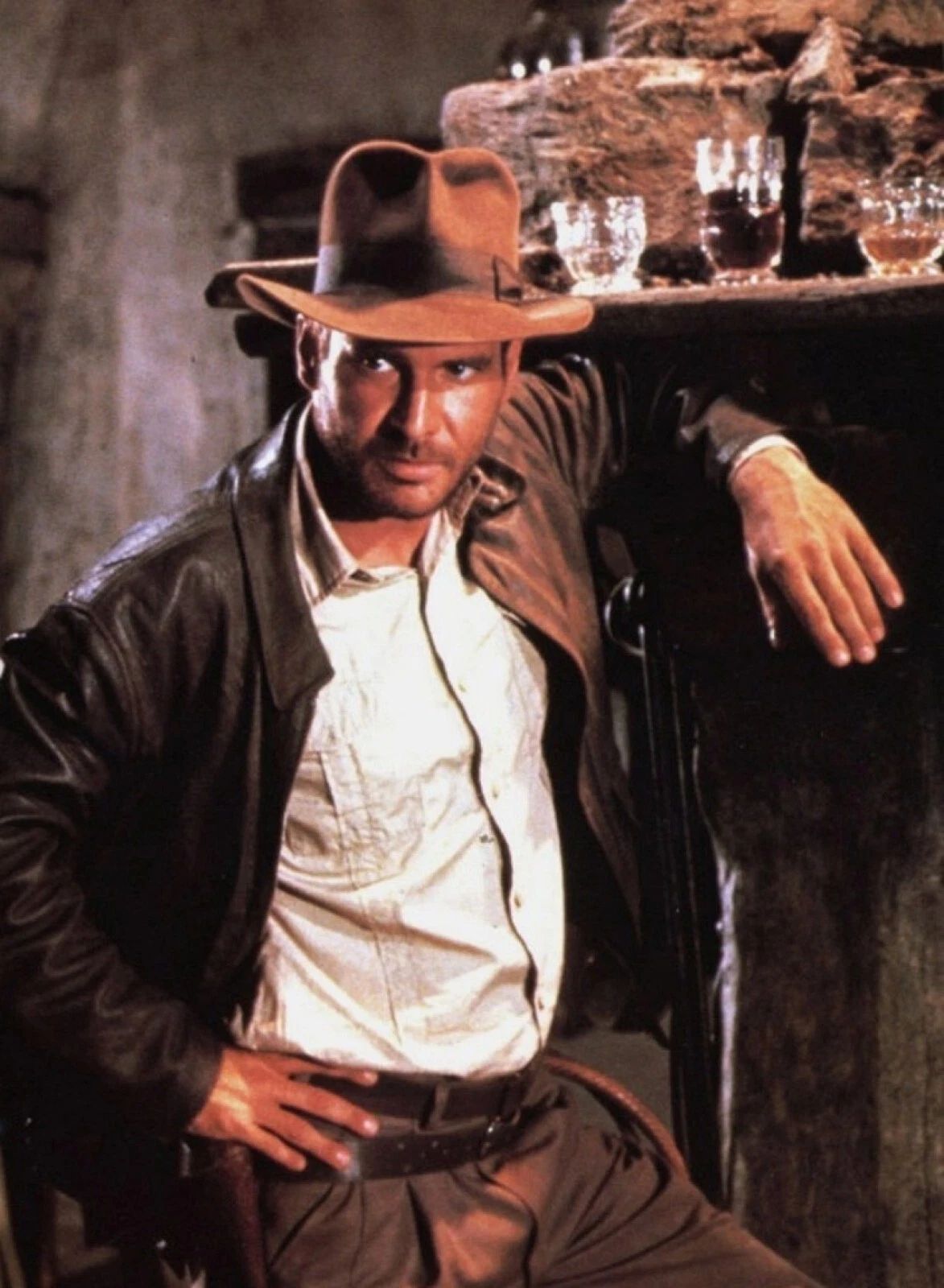 Harrison Ford In Indiana Jones Raiders Of The Last Ark Keychain Print