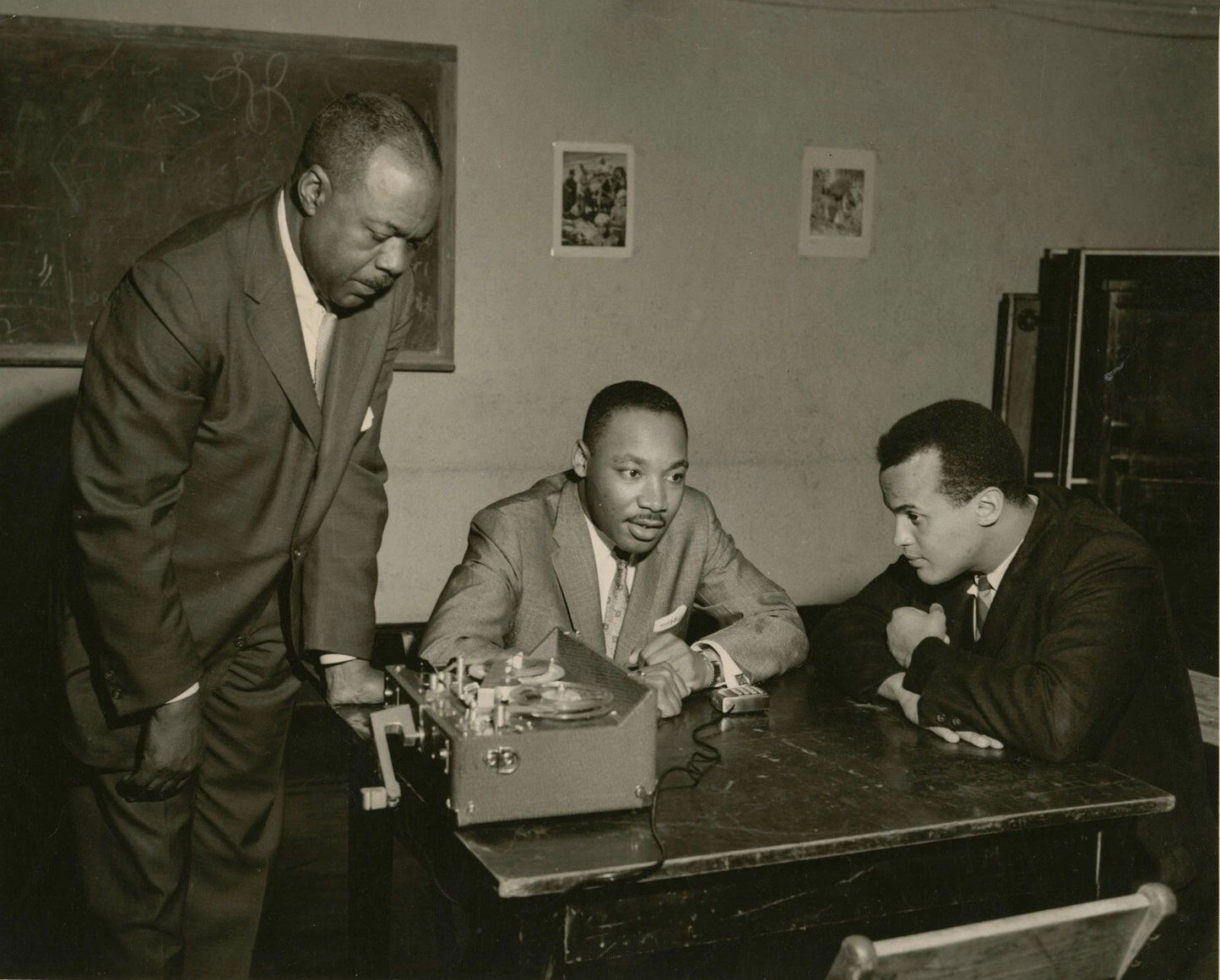 Harry Belafonte Martin Luther King Jr. & George Goodman Picture Photo