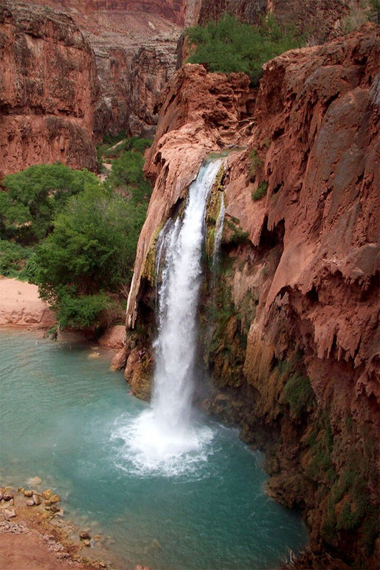 Havasu Falls In Arizona Landscape Print Jigsaw Puzzle