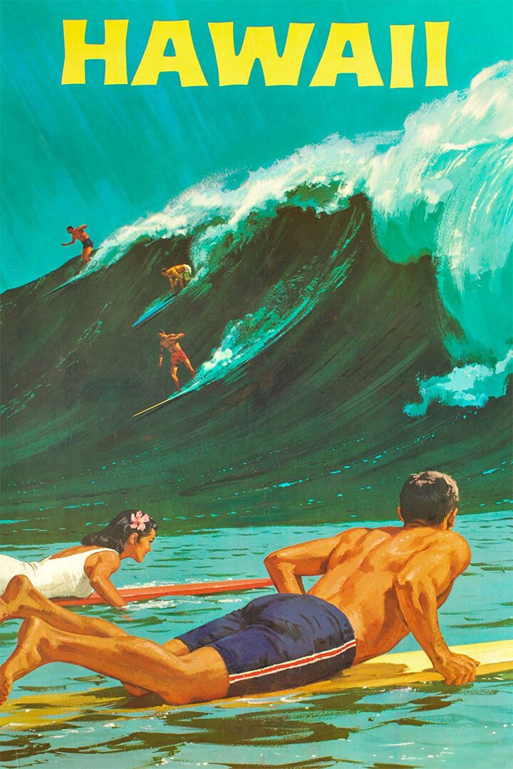 Hawaii 1960S Classic Vintage Style Hawaiin Travel Jigsaw Puzzle