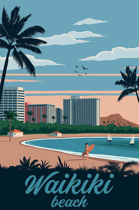 Hawaii Beach Famous Attractions Sea Summer Jigsaw Puzzle