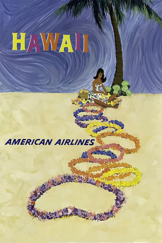 Hawaii Classic Vintage Style Hawaiian Travel Summer Jigsaw Puzzle