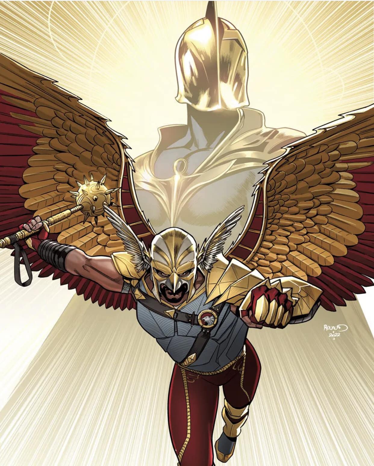 Hawkman Action Pose Print Poster