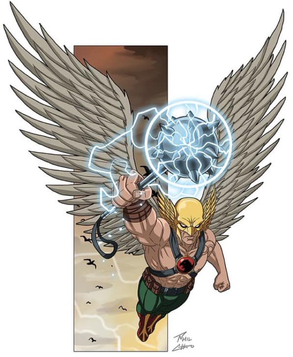 Hawkman Flying With Thunderball Jigsaw Puzzle