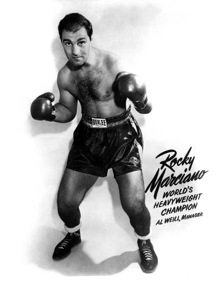 Heavyweight Boxer Rocky Marciano Glossy Photo Promotional Boxing Portrait