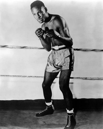 Heavyweight Champion Ezzard Charles Glossy Magnet Boxing Vintage Print