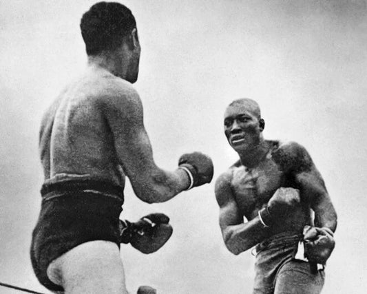 Heavyweight Fight Tommy Burns Vs Jack Johnson Glossy Photo Print Poster