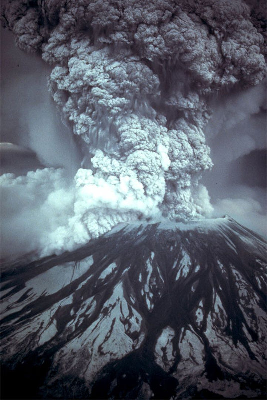 Helens Eruption Nature Event Vintage Jigsaw Puzzle Jigsaw Puzzle