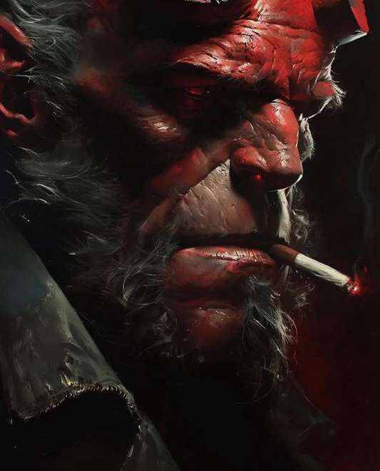 Hell Boy Demon Smoking 01 Print Poster