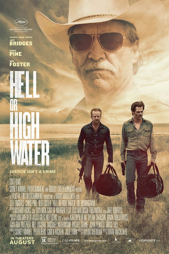 Hell Or High Water Movie Crime Drama Thriller Wall Art Home Poster