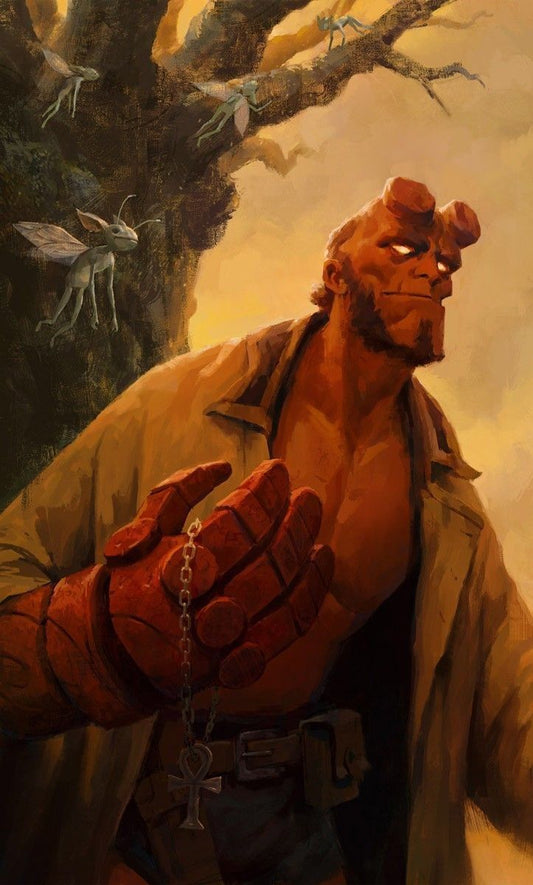 Hellboy Faeries In Forest Print Poster