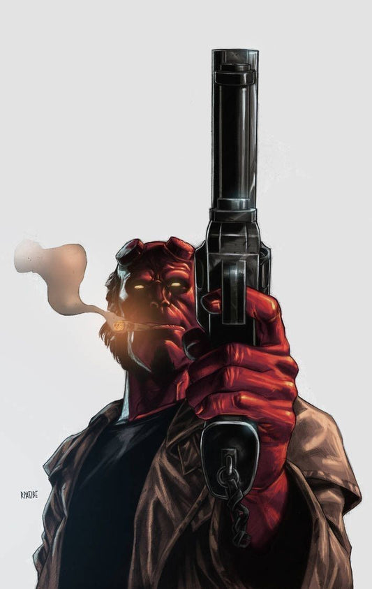 Hellboy With Gun Smoking Print Poster