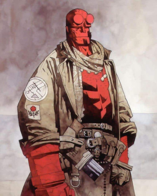 Hellboy With Trenchcoat 219 Print Poster