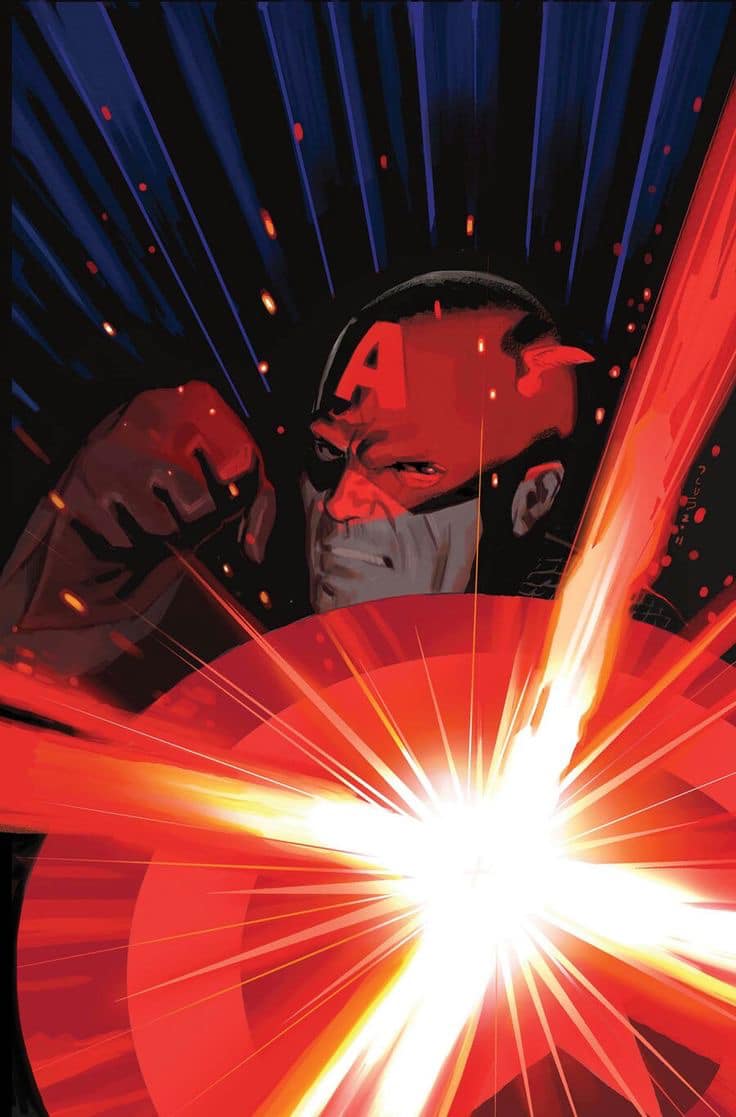 Heroic Action Captain Shield Explosion Print Poster