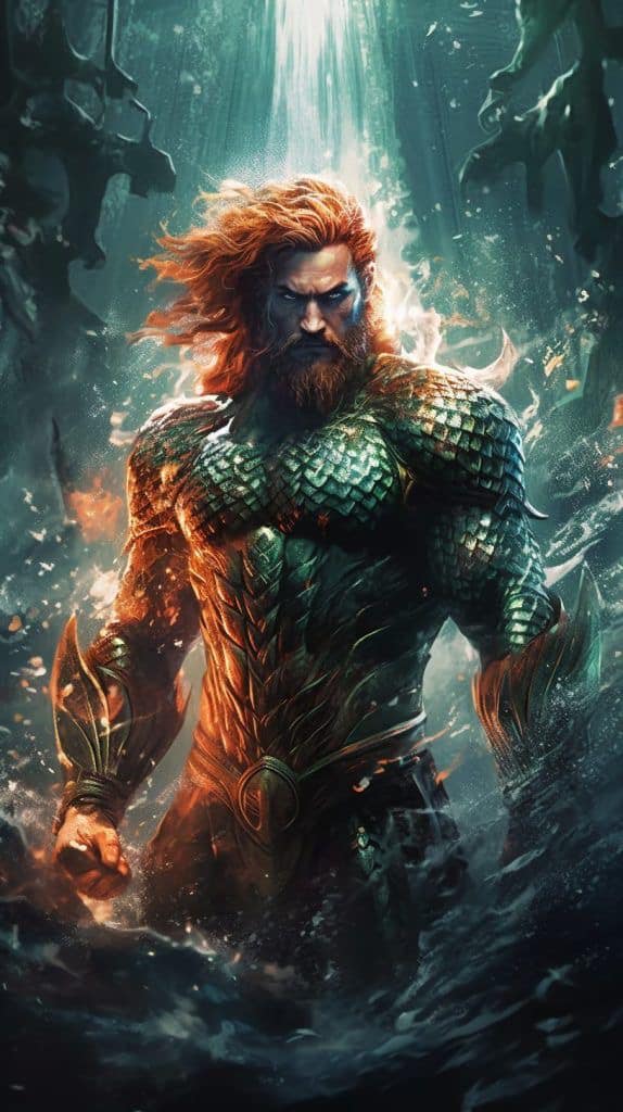 Heroic Aquatic Warrior Print Poster