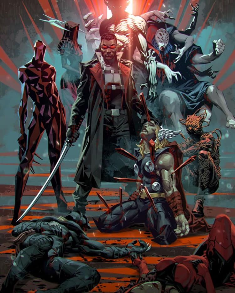 Heroic Battle Scene Print Poster