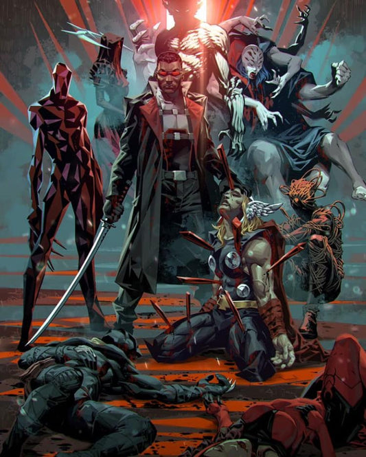 Heroic Battle Scene Print Poster
