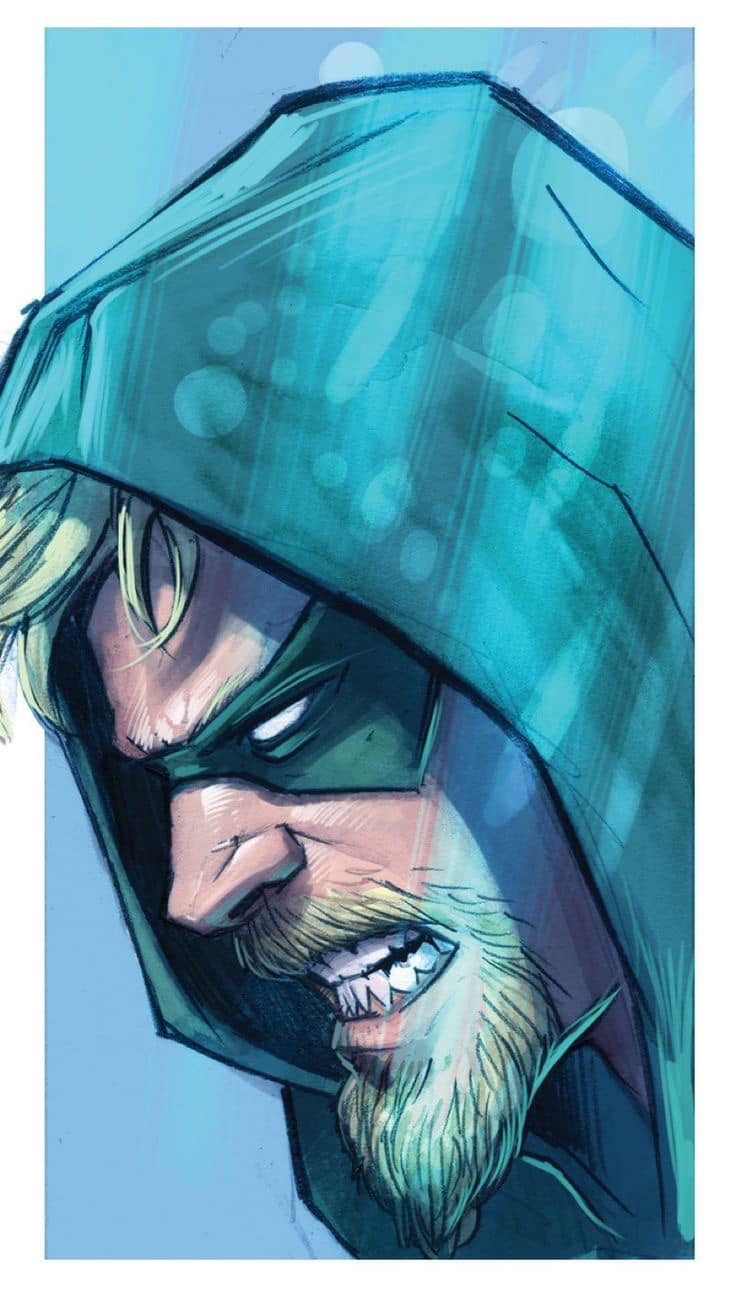 Heroic Character Portrait Hooded Print Poster