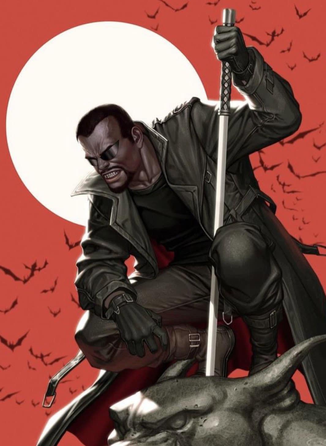 Heroic Character Pose Moon Background Jigsaw Puzzle