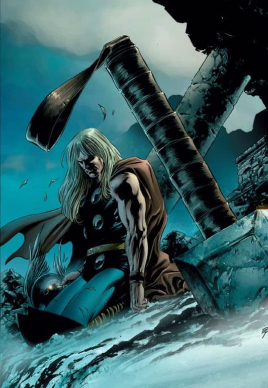 Heroic Comic Thor Resting Print Poster