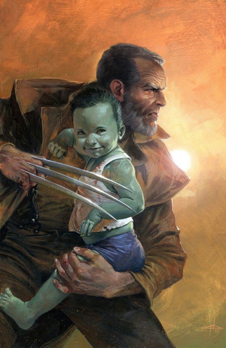 Heroic Father Son Dynamic Art Print Poster