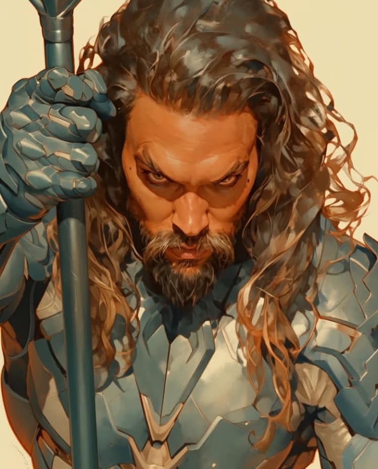 Heroic Portrait Aquaman Print Poster