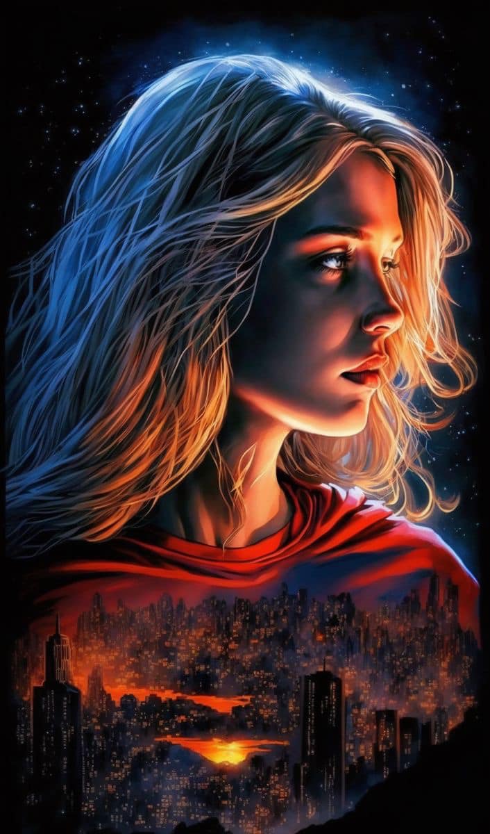 Heroic Portrait Cityscape Night Jigsaw Puzzle