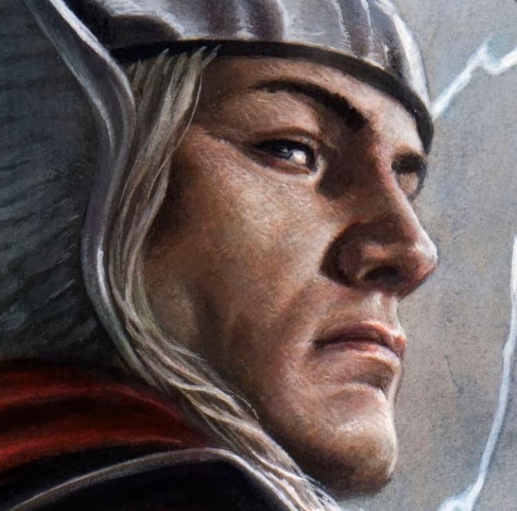 Heroic Portrait Warrior Print Poster