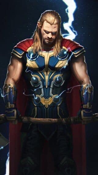 Heroic Thor Portrait Print Poster