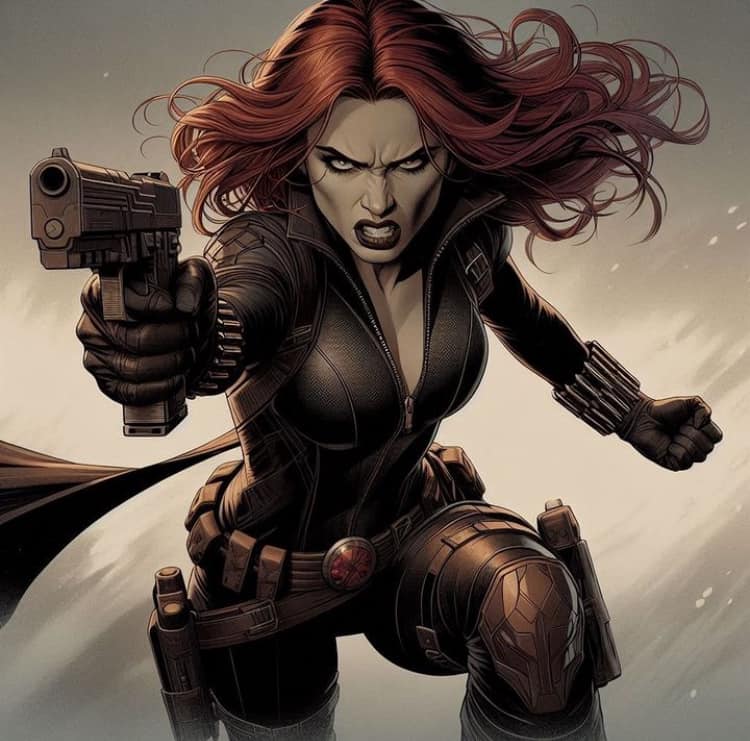 Heroine Action Portrait Jigsaw Puzzle