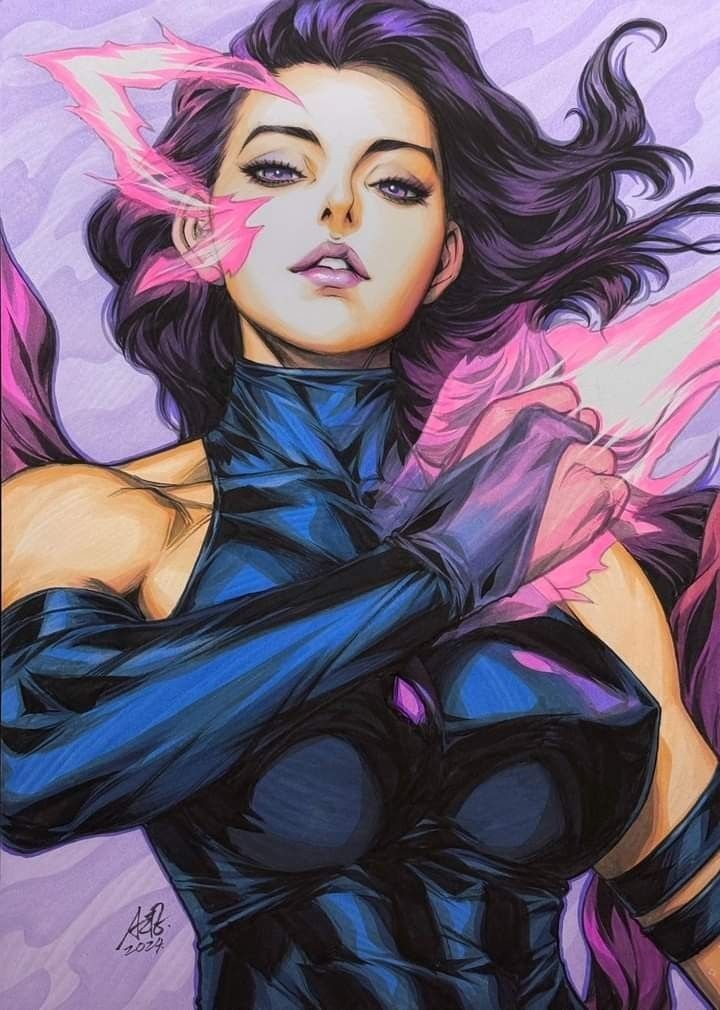 Heroine Portrait With Energy Effects Print Poster