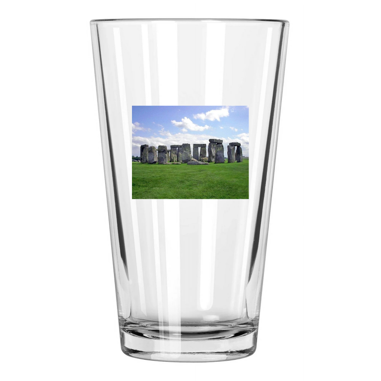 Historic Monument Stonehenge Photo England Wall Art Pint Beer Drinking Glass