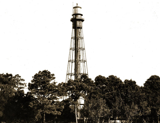 Hog Island Lighthouse Virginia Retro Old Keychain Reprint