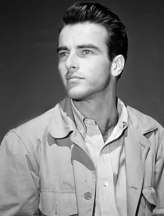 Hollwood Actor Montgomery Clift In Classic Portrait Picture Keychain