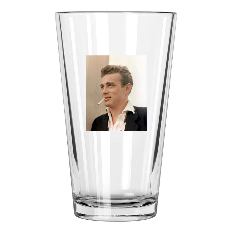 Hollywood Actor James Dean With Cigarette Celebrity Pint Beer Drinking Glass