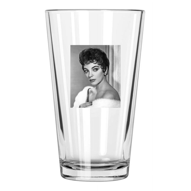 Hollywood Actress Joan Collins Photo Celebrity Model Pint Beer Drinking Glass