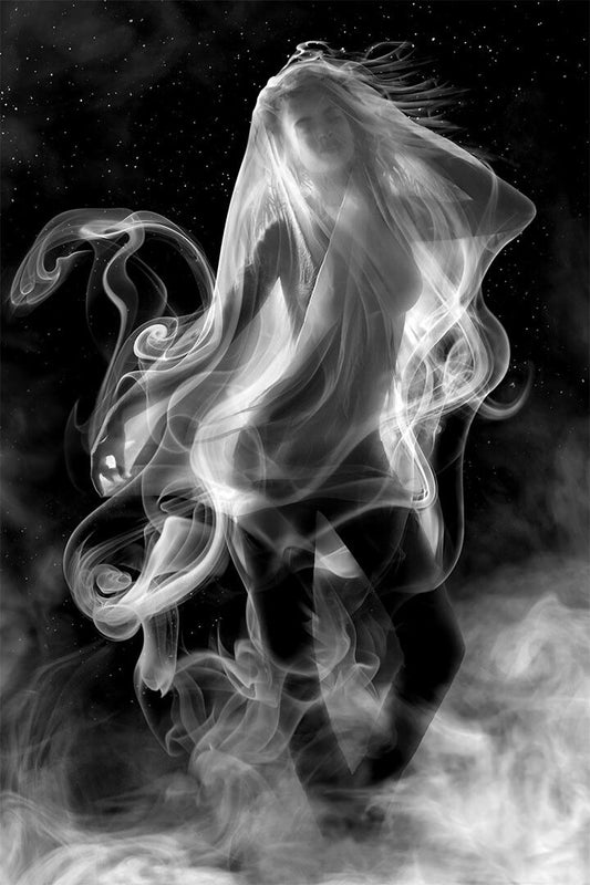 Holy Smoke Black White Painting Picture Jigsaw Puzzle
