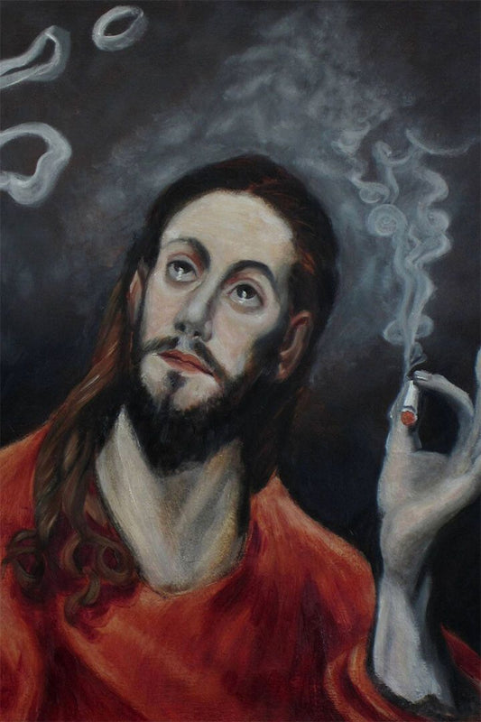 Holy Smoke Oil Painting Portrait Picture Jigsaw Puzzle