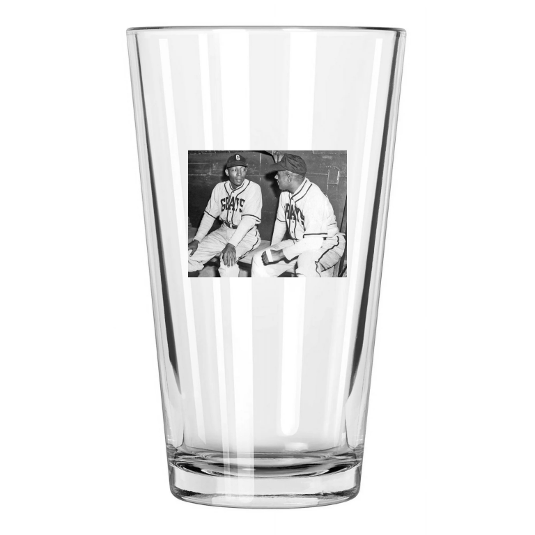 Homestead Grays Buck Leonard And Vic Harris Negro League Pint Beer Glass