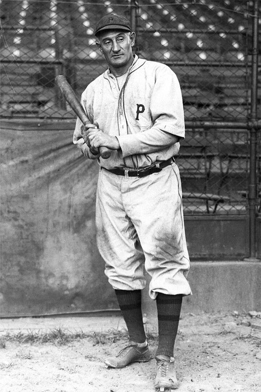 Honus Wagner Seated Holding Baseball Bat Jigsaw Puzzle