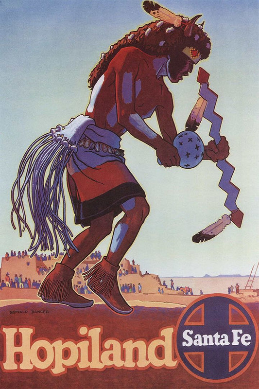 Hopiland Santa Fe Vintage Style Travel Print Wall Home Decor Jigsaw Puzzle
