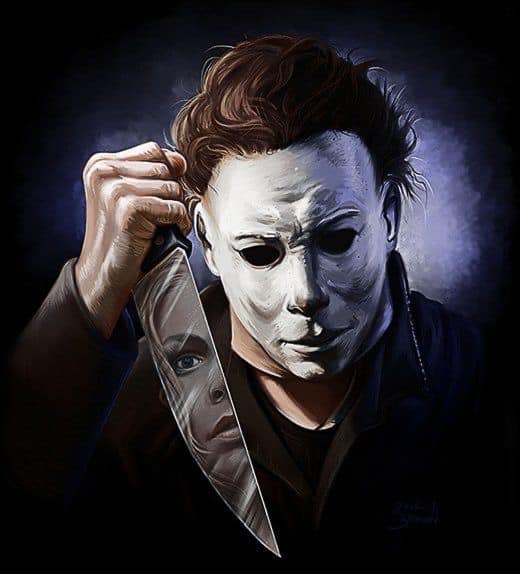 Horror Character Knife Portrait Print Poster