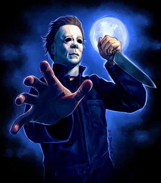 Horror Character Michael Myers Moonlight Print Poster