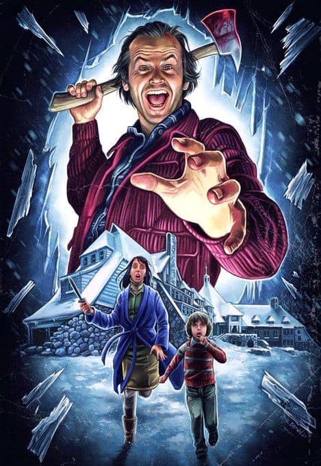 Horror Scene Winter Chase Jigsaw Puzzle