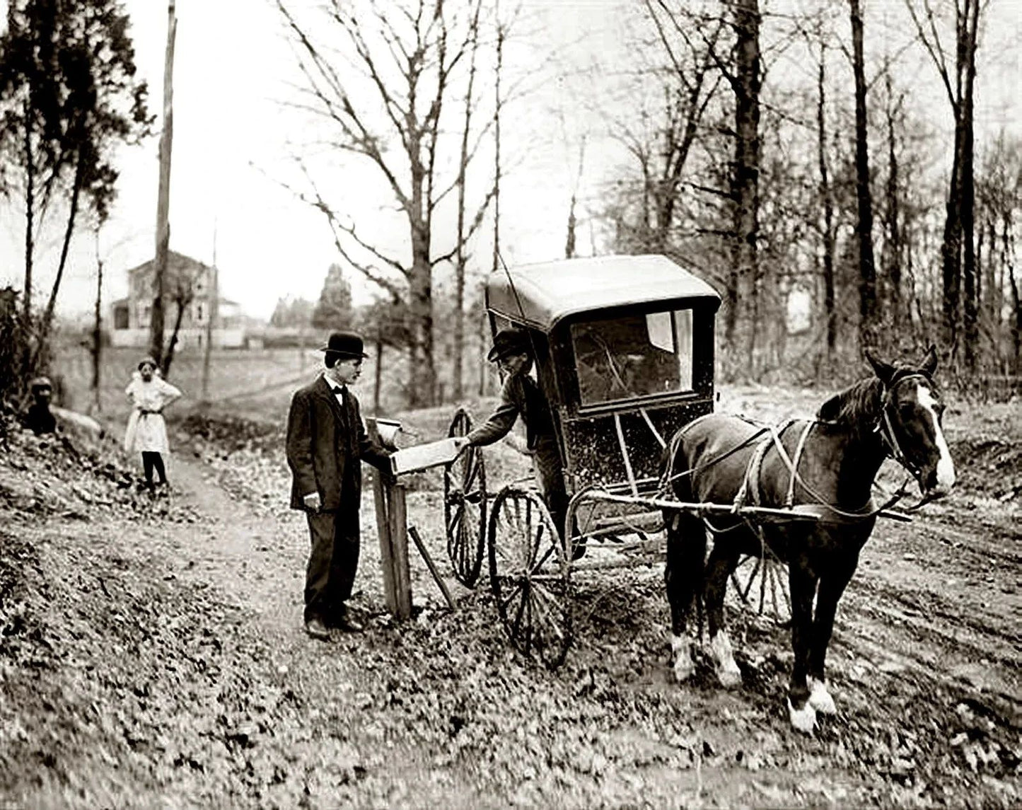 Horse Drawn Usps Postal Mail Wagon Historic Classic Vintage Picture Magnet