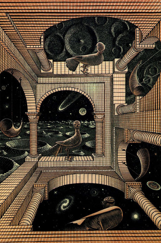Hot Escher Surreal Geometric Artwork Print Jigsaw Puzzle