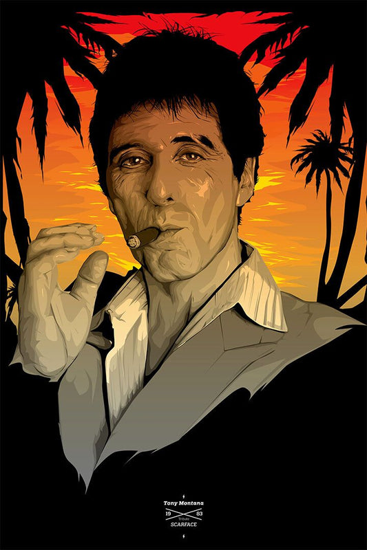 Hot Scarface Hot Classic Movie Film Crime Print Wall Art Home Poster