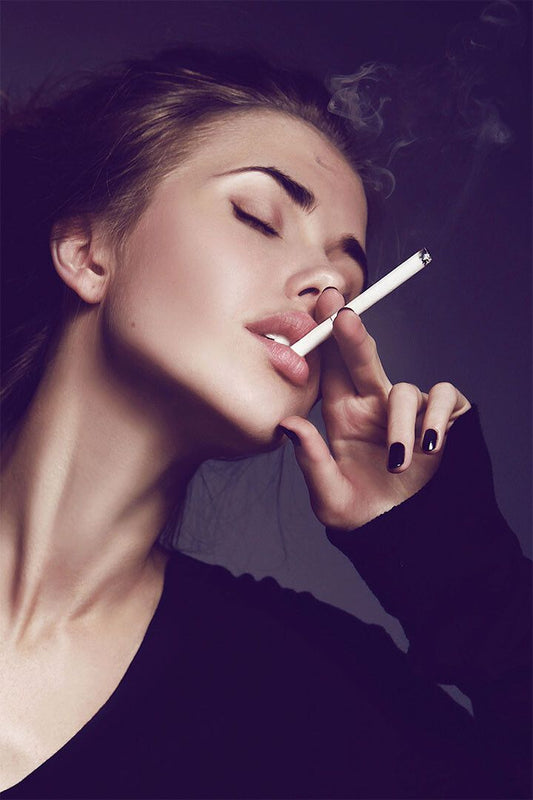 Hot Sexy Girl Art Smoking Model Painting Print Jigsaw Puzzle
