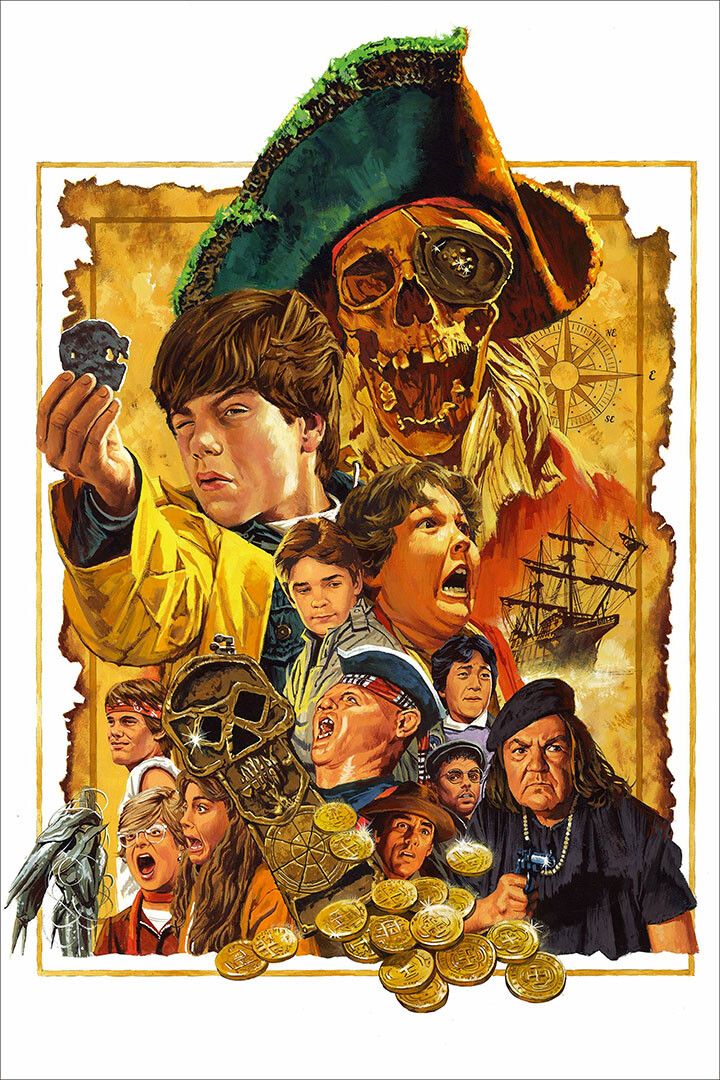 Hot The Goonies Classic Movie Print Painting Keychain